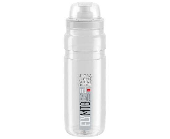 Велобутылка Elite FLY MTB 750мл (прозрачная), Цвет: белый, Объём: 750