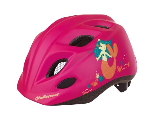 Детский шлем Polisport XS KIDS PREMIUM MERMAID (малиновый), Цвет: Розовый, Размер: 48-52