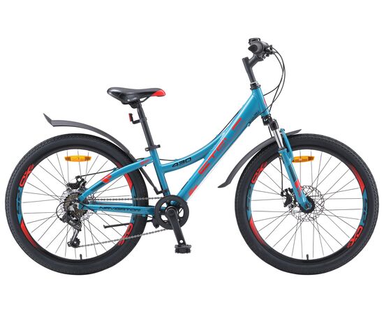 Подростковый велосипед Stels Navigator 430 MD 24" (неоновый-синий), Цвет: голубой, Размер рамы: 11,5"