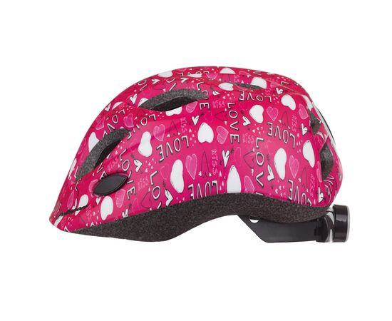 Детский шлем Polisport S JUNIOR PREMIUM LOVE (малиновый), Цвет: красный, Размер: 52-56, изображение 3