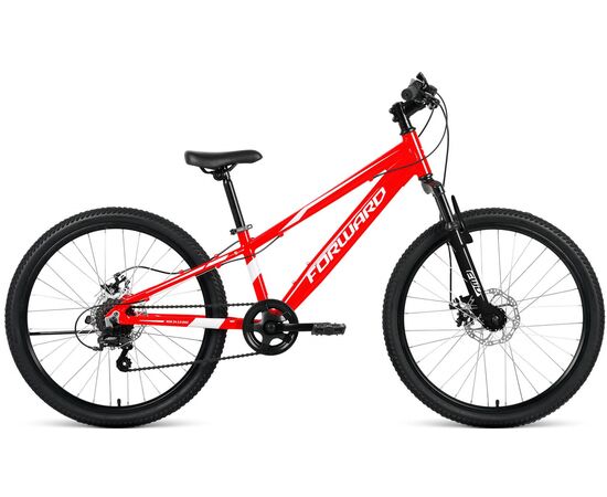 Велосипед Forward RISE 24 2.0 disc (красный/белый), Цвет: Красный, Размер рамы: 11"
