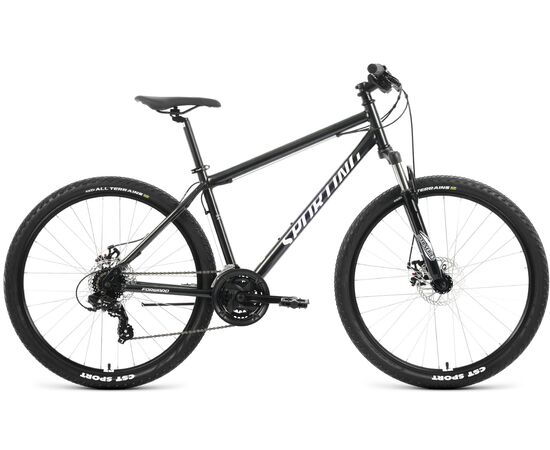 Велосипед Forward SPORTING 27.5 2.0 D (черный/белый), Цвет: черный, Размер рамы: 17"