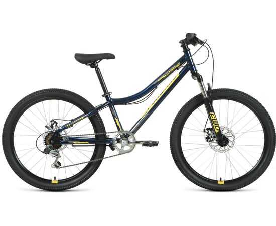 Подростковый велосипед Forward TITAN 24 2.0 D (темно-синий/золотой), Цвет: Синий, Размер рамы: 12"