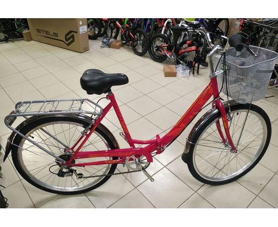 Складной велосипед Stels Pilot 850 26" (малиновый), Цвет: Розовый, Размер рамы: 19"