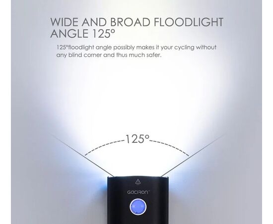 Фара передняя GACIRON V9DP-1800 2xCREE 1800LM Micro USB 6700mAh 07-300134, изображение 9