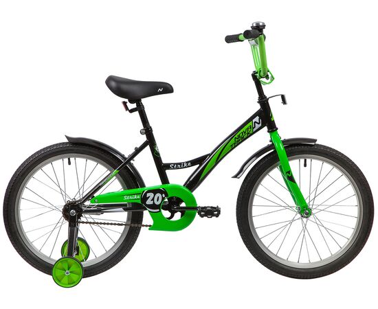 Велосипед Novatrack Strike 20" (черный-зелёный), Цвет: зелёный