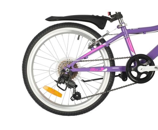 Велосипед Novatrack Alice 6.V 20" (фиолетовый), Цвет: фиолетовый, изображение 3
