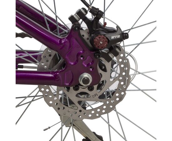 Велосипед Novatrack Novara 18.D 24" new (фиолетовый), Цвет: фиолетовый, Размер рамы: 11", изображение 7