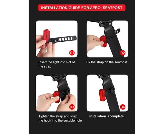 Фонарь задний GACIRON W11 15 LM Micro USB 07-300178, изображение 18