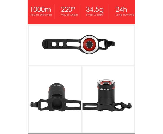 Фонарь задний GACIRON W10 5 LM Micro USB 07-300160, изображение 3