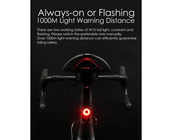 Фонарь задний GACIRON W10 5 LM Micro USB 07-300160, изображение 4