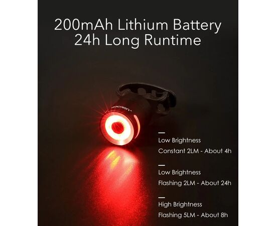 Фонарь задний GACIRON W10 5 LM Micro USB 07-300160, изображение 9