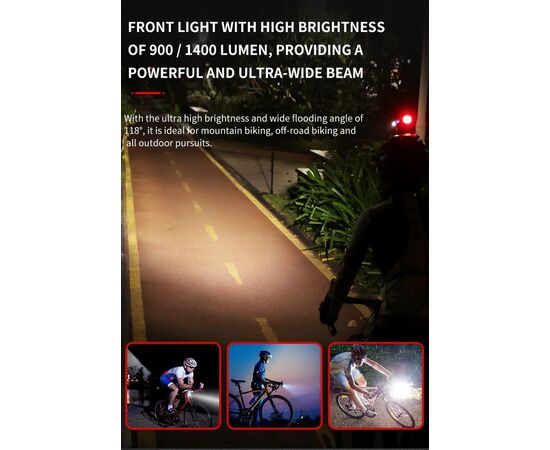 Фара/Фонарь двухсторонний GACIRON V20S-1000 900LM+100LM Micro USB 4000mAh 07-300145, изображение 20