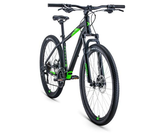 Велосипед Forward APACHE 27,5 2.0 disc (черный матовый/зелёный), Цвет: зелёный, Размер рамы: 15", изображение 2