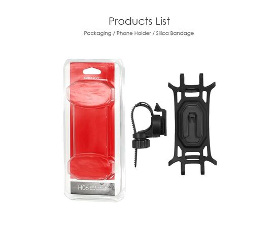 Держатель для смартфона силиконовый, на руль GACIRON H06P 07-300188, изображение 5