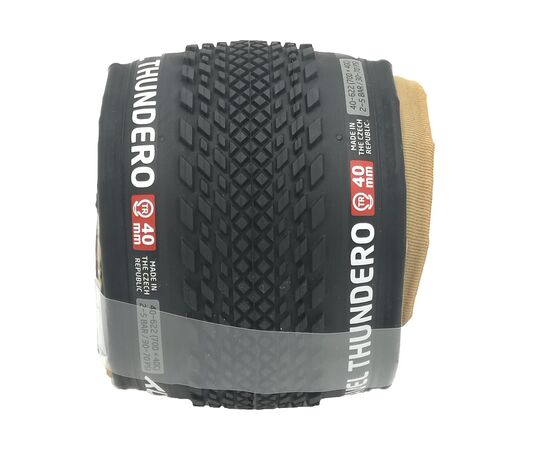 Покрышка TUFO Gravel Thundero TR, 40-622 (700x40C), бескамерная, 2-5 bar (30-70 p.s.i.), TPI 210/375 (чёрный), Цвет: черный, Ширина: 1.50" (40 мм), изображение 4