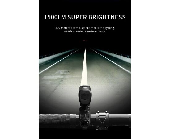 Фара передняя GACIRON V9M-1500 1500LM Micro USB 4800mAh 07-300124, изображение 11