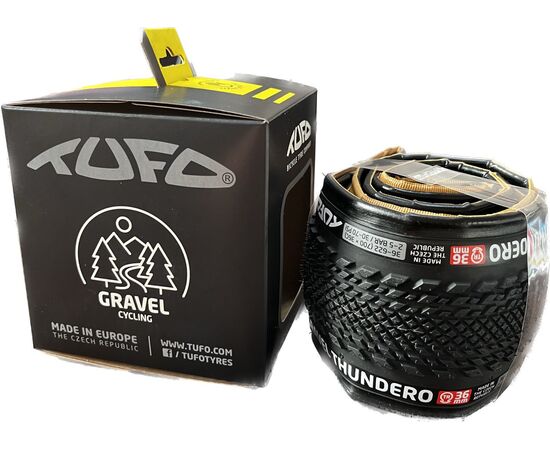 Покрышка TUFO Gravel Thundero TR, 36-622 (700x36C), бескамерная, 2-5 bar (30-70 p.s.i.), TPI 210/375 (чёрный), Цвет: черный, Ширина: 1.38" (36 мм), изображение 8