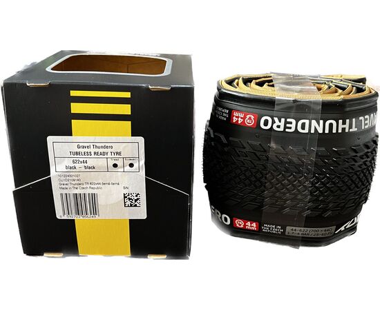 Покрышка TUFO Gravel Thundero TR, 44-622 (700x44C), бескамерная, 2-5 bar (30-70 p.s.i.), TPI 210/375 (чёрный), Цвет: черный, Ширина: 1.65" (44 мм), изображение 3