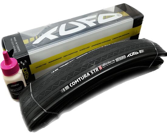 Покрышка TUFO Comtura 5TR 25, 25-622 (700x25C), шоссе, 5–7 bar (75–100 p.s.i.), TPI 210/375 (чёрный), изображение 4