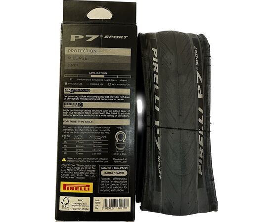 Покрышка Pirelli P7 Sport 28-622 (чёрный), Цвет: черный, Ширина: 1.10" (28 мм), изображение 6