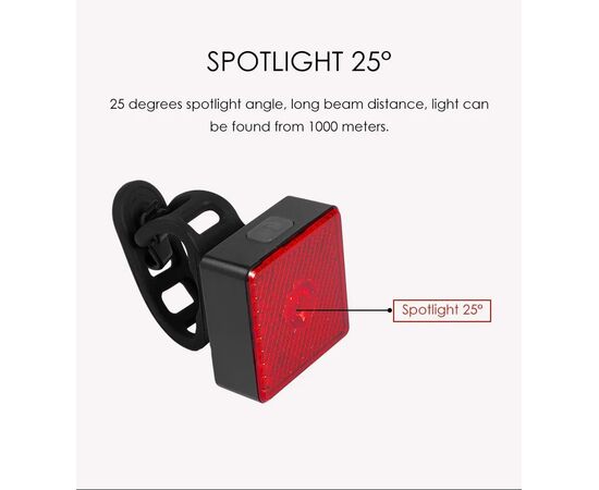 Фонарь задний GACIRON W08-40A 40 LM Micro USB 07-300173, изображение 10