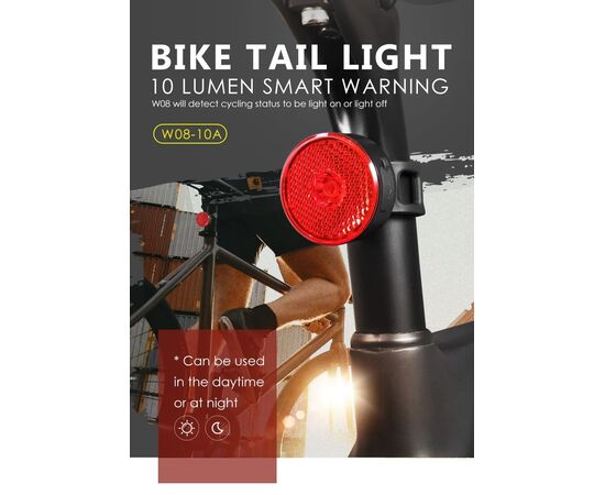 Фонарь задний GACIRON W08-10A 10 LM Micro USB 07-300171, изображение 3