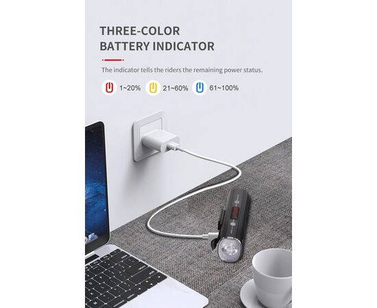 Фара/Фонарь двухсторонний GACIRON V20S-1500 1400LM+100LM Micro USB 4800mAh 07-300147, изображение 16