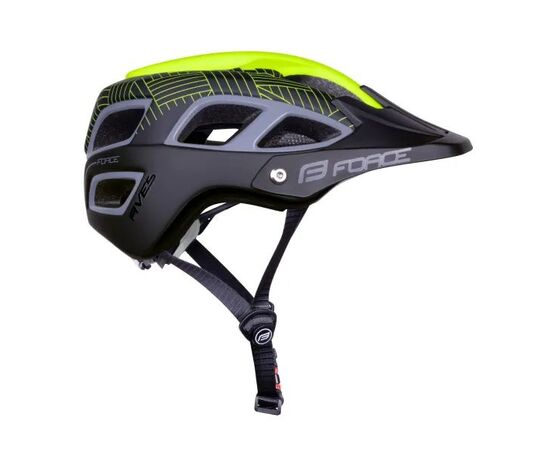 Шлем велосипедный Force AVES MTB (флуоресцентно-черный), изображение 2