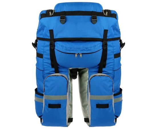 Велорюкзак на багажник (велоштаны) Course 65-80 литров (синий), Цвет: синий, изображение 3