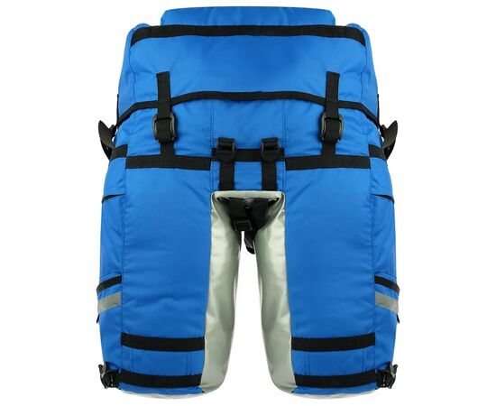 Велорюкзак на багажник (велоштаны) Course 65-80 литров (синий), Цвет: синий, изображение 4