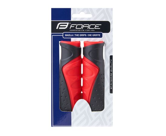 Ручки руля Force 382142 L-130 (чёрно-красные), Цвет: красный, изображение 2