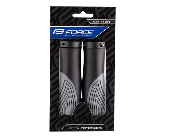 Ручки руля Force ERBOW 382165 L-135 (чёрно-серые), изображение 2 Ручки руля Force ERBOW 382165 L-135 (чёрно-серые), изображение 2