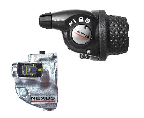 Шифтер Shimano Nexus 3S41E, 3ск, с bell crank SM-BC06 (черный/1700мм), изображение 3