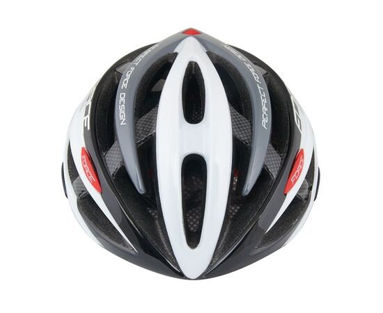 Шлем велосипедный Force ROAD (черно-бело-серый), Цвет: серый, Размер: 55-58, изображение 2