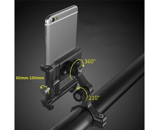 Держатель телефона алюминиевый STG B-731 (черный), изображение 4
