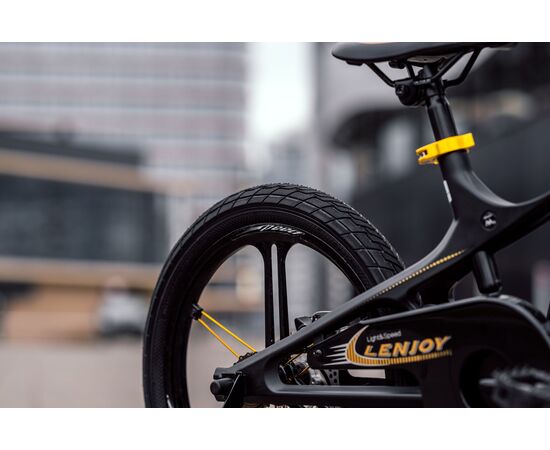 Детский велосипед Lenjoy Pilot 18 (чёрно-жёлтый), Цвет: оранжевый, изображение 4