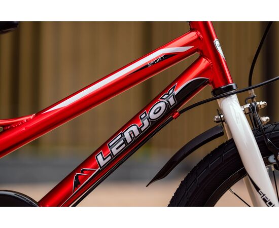 Детский велосипед Lenjoy Finder 18 (красный), Цвет: красный, изображение 4
