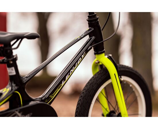 Детский велосипед Lenjoy Shadow 16 (чёрный), Цвет: салатовый, изображение 2