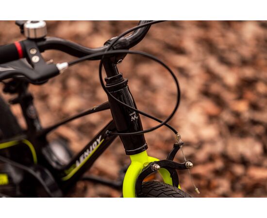 Детский велосипед Lenjoy Shadow 16 (чёрный), Цвет: салатовый, изображение 5