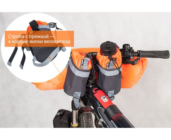 Велосумка Course «кормушка» на руль (серый), изображение 12