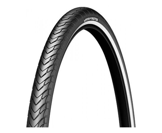 Покрышка 700x35C (37-622) Michelin PROTEK (чёрный, светоотражающая полоса), Цвет: черный, Ширина: 1.40" (37 мм)