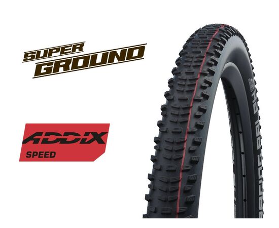 Покрышка 29x2.25 (57-622) Schwalbe Racing Ralph SuperGround Addix Speed TLE, складная, изображение 4 Покрышка 29x2.25 (57-622) Schwalbe Racing Ralph SuperGround Addix Speed TLE, складная, изображение 4