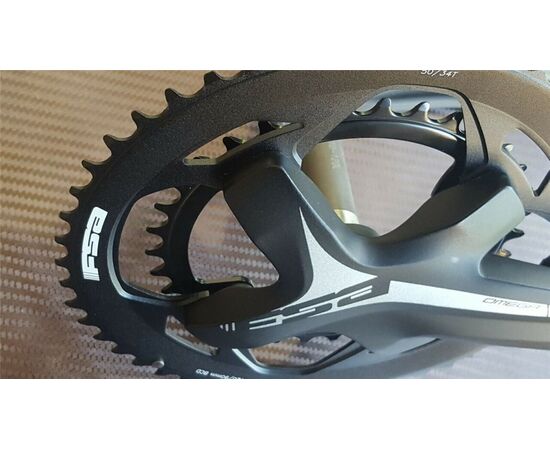 Система шатунов FSA Tempo, 170мм, 50/34, шоссе, под квадрат, 8ск. (черный), изображение 4