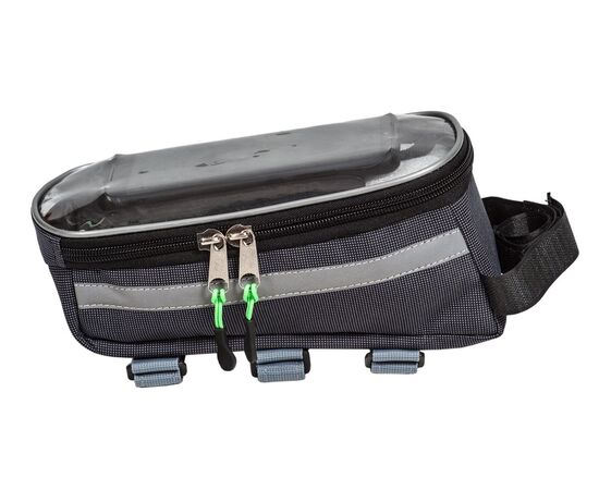 Велосумка Course Мастер на раму увеличенная для смартфона (серый), Цвет: серый, изображение 3