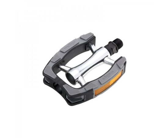 Педали велосипедные алюминиевые WELLGO C098 (серебристо-черные), изображение 2