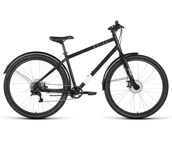Велосипед Forward SPIKE 29 D (черный\серебристый), Цвет: черный, Размер рамы: 18"