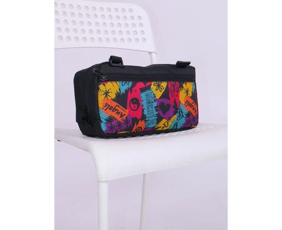 Велосумка на руль Tim-Sport Tweat (чёрный/хиппи), Цвет: коричневый, изображение 5