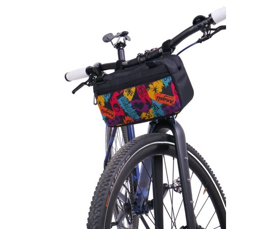 Велосумка на руль Tim-Sport Tweat (чёрный/хиппи), Цвет: коричневый, изображение 3