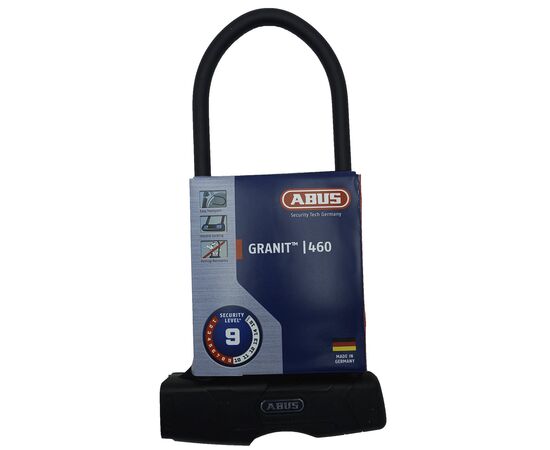 Велозамок скоба на ключ ABUS Granit 460/150HB 300x109мм+US с кронштейном 05-0011255 14 мм (чёрный), изображение 4